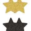 Pretty Pasties Glitter Stars - Black/Gold
