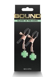 Bound Nipple Clamps G4 Iron Glow in the Dark - Rose Gold