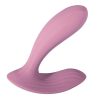 Svakom Erica Rechargeable Silicone App Compatible Dual Vibrator with Clitoral Stimulator and Remote - Pink
