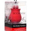 Bloomgasm The Rose Fondle 10x Silicone Rechargeable Massaging Rose Clit Stimulator - Red