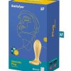 Satisfyer Intensity Plug Rechargeable Silicone Connect App Anal Plug - Gold