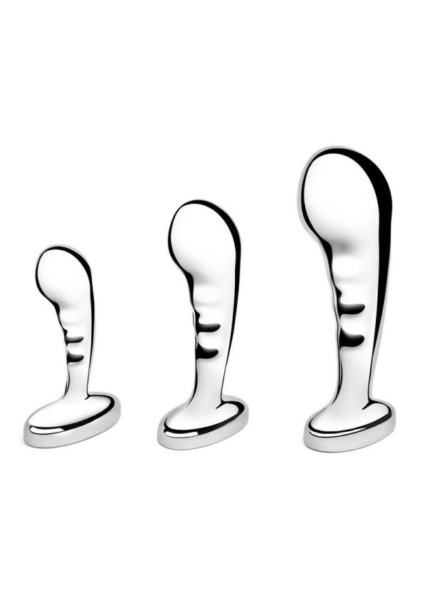 B-Vibe Stainless Steel P-Spot Training Set - Silver