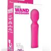 Pink Pussycat Vibrating Rechargeable Mini Wand Massager - Pink