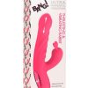 Bang! Thrusting and Vibrating Rechargeable Silicone Rabbit Vibrator - Pink
