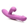 Shegasm + Thrust Wave Thrusting and Sucking Rechargeable Silicone Rabbit Vibrator - Purple
