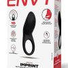 Envy Toys Imprint Textured Rechargeable Silicone Stamina Ring - Black