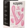 Flickers G-Flick Flicking G-Spot Rechargeable Silicone Vibrator with Remote Control - Pink