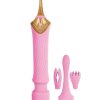 Goddess Pink Elegance Rechargeable Silicone Duel End Vibrator - Pink