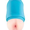 Delite Two Ways Mouth and Ass Masturbator - Vanilla/Blue