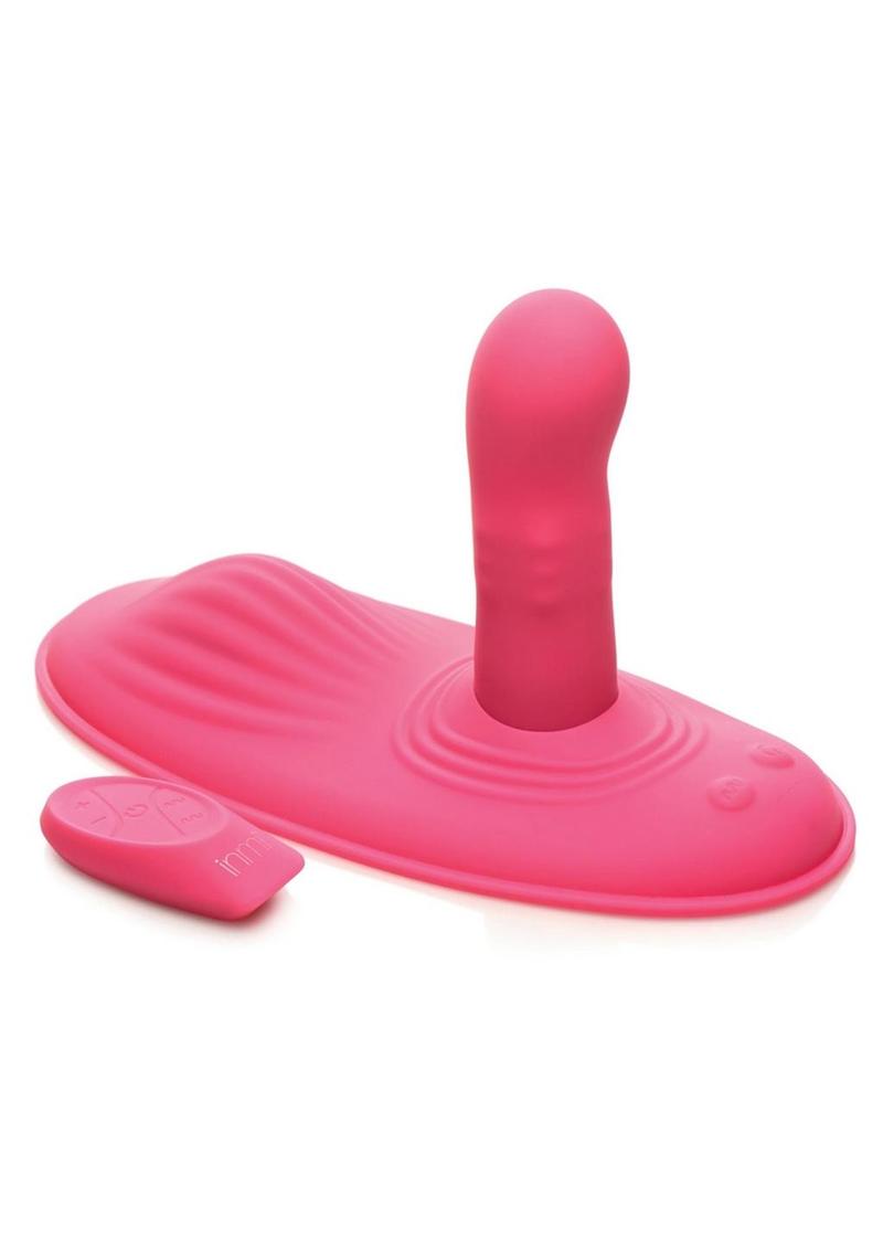 Inmi Spin N Grind Rotating and Vibrating Rechargeable Silicone Grinder Pad with Remote Control - Pink