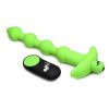 Bang! 28X Glow in the Dark Silicone Rechargeable Anal Beads with Remote Control - Green