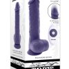 Pleasure Rider Rechargeable Silicone Thrusting Vibrating Dildo with Remote Control - Purple