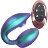 Love to Love Wonderlover Rechargeable Silicone Dual Vibrator with Remote Control - Iridescent Turquoise