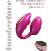 Love to Love Wonderlover Rechargeable Silicone Dual Vibrator with Remote Control - Iridescent Berry