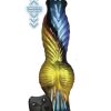 Alien Nation Phoenix Silicone Thrusting Dildo - Green/Yellow/Black