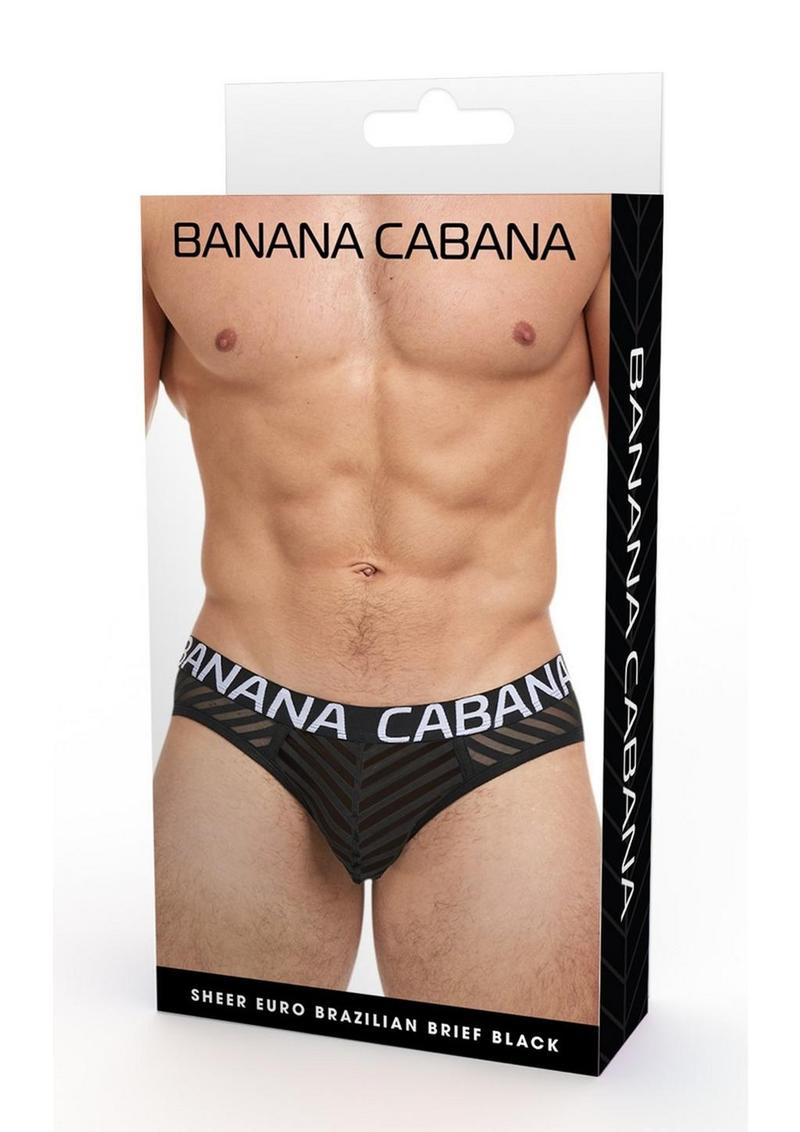 Banana Cabana Sheer Bikini - Small/Medium - Black