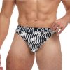 Banana Cabana Thong - Large/XLarge - Black/White
