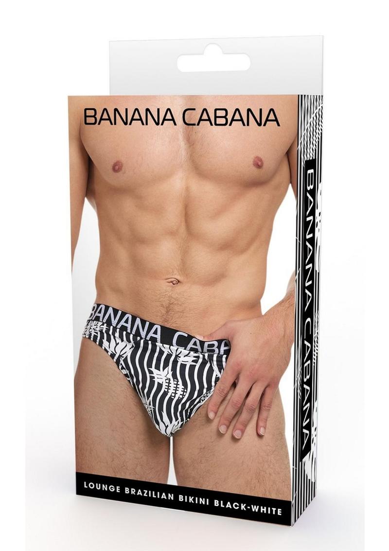 Banana Cabana Bikini - Medium/Large - Black/White