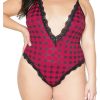 Pink Pussycat Plaid Teddy - Queen - Pink/Black