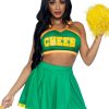 Pleated Skirt and Pom Pom (3 Piece) - S/M - Green
