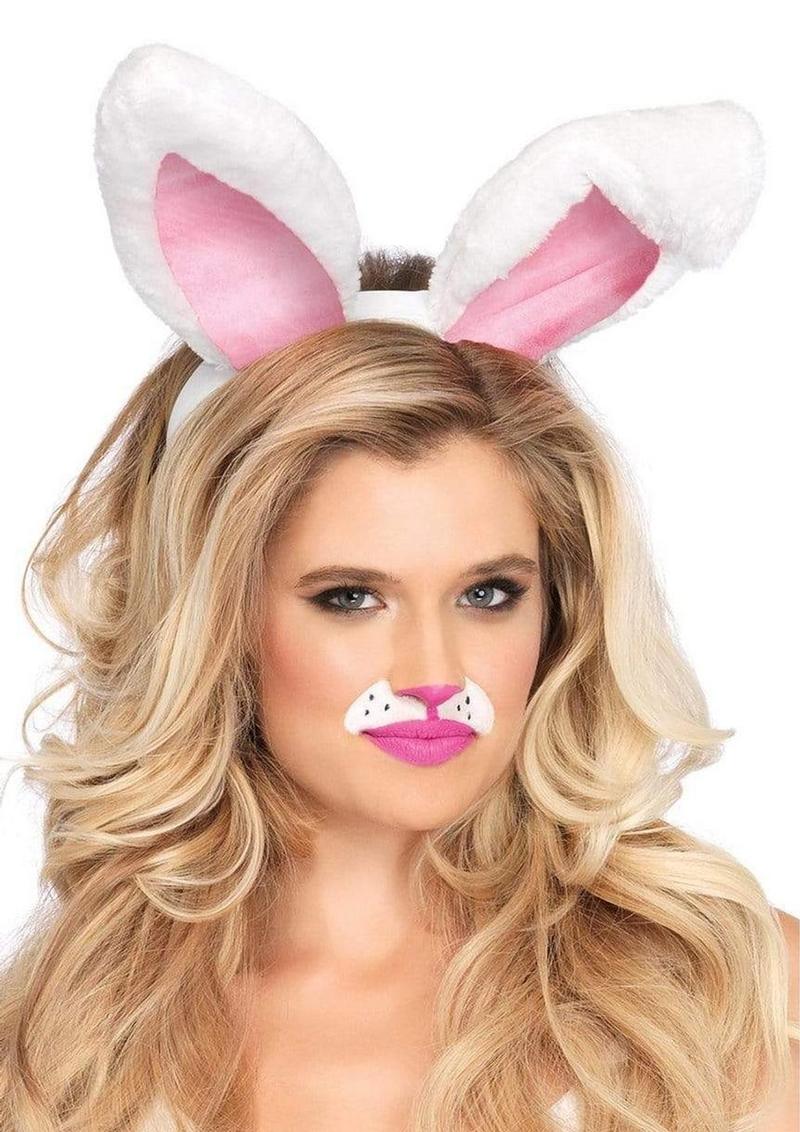 Leg Avenue Plush Bunny Ears - OS - White