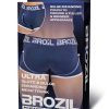 Brozil Ultra Glute and Bulge Enhancing Mesh Trunk - Small/Medium - Navy Blue