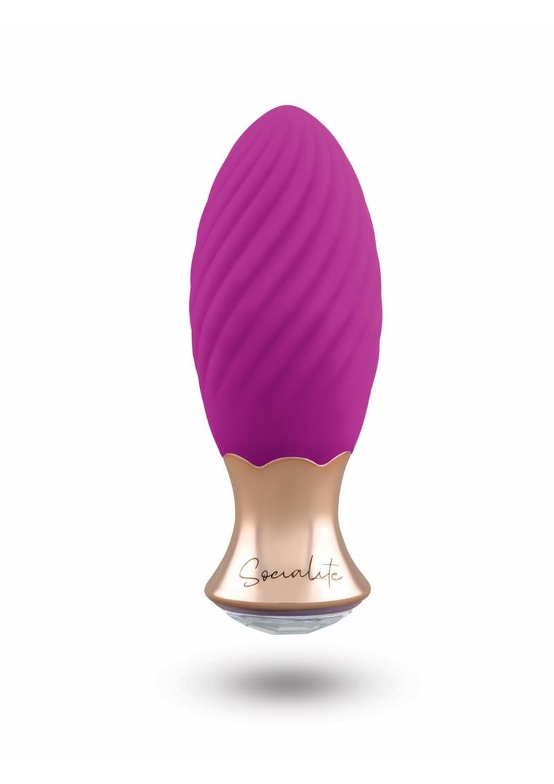 Bodywand Socialite Lola Rechargeable Silicone Vibrator - Purple/Gold