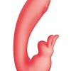 Blaze Bunny Thumper Rechargeable Silicone Vibrator - Coral