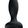 Goddess Diamond Vibrating Rechargeable Silicone Plug - Black