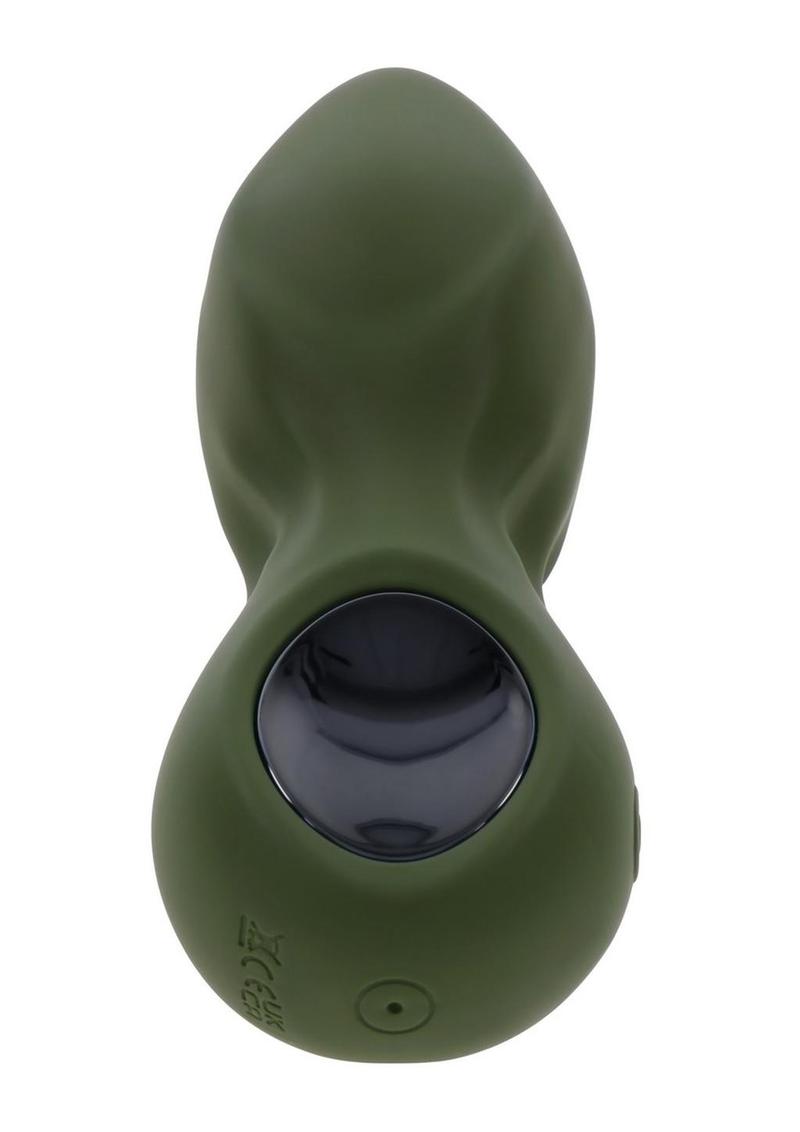 Gender X My Secret Garden Rechargeable Silicone Anal Plug with Remote Control - Green