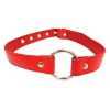 Fetish Play O-Ring Gag Vegan Leather - Red