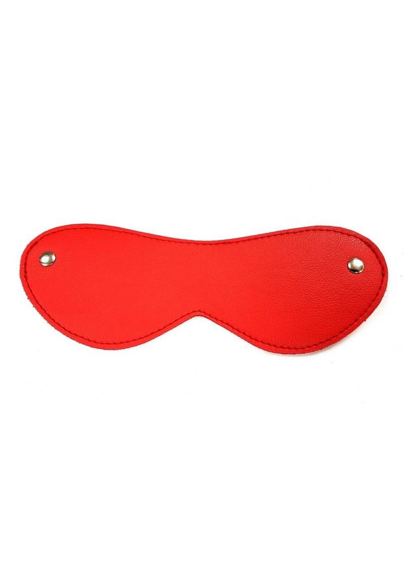 Fetish Play Blindfold Vegan Leather - Red