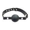 Fetish Play Ball Gag Vegan Leather - Black