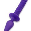 Together Toys Double Pleasure Rechargeable Silicone Couples Vibrator - Purple