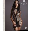 Le Desir Net Contrast Mini Dress - O/S - Black