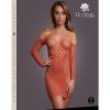 Le Desir Long Sleeved Net Mini Dress - O/S - Sunset Glow Orange