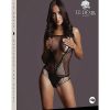Le Desir Contrast Net Teddy - O/S - Black