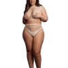 Le Desir Duo Net Key Hole Bra Set - Queen - Beige