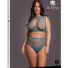 Le Desir Duo Net Key Hole Bra Set - Queen - Blue