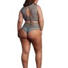 Le Desir Duo Net Key Hole Bra Set - Queen - Blue