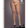 Le Desir Shredded Suspender Pantyhose - Queen - Beige