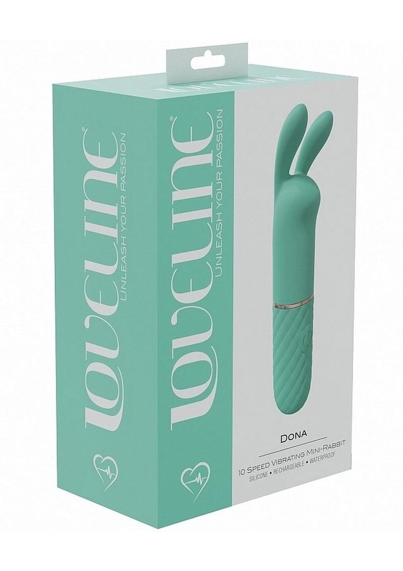 LoveLine Dona Mini Rabbit Silicone Rechargeable Vibrator - Green