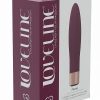 LoveLine Fame Silicone Rechargeable 10 Speed Mini Vibrator - Burgundy