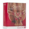 Ouch! Leather Hand and Leg Cuffs - Red