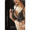 Ouch! Plush Leather Wrist Cuff - Black