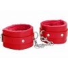 Ouch! Plush Leather Ankle Cuff - Red