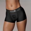 Ouch! Vibrating Strap-On Boxer Rechargeable - M/L - Black
