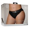 Ouch! Vibrating Strap-On Hipster Rechargeable - XL/2XL - Black