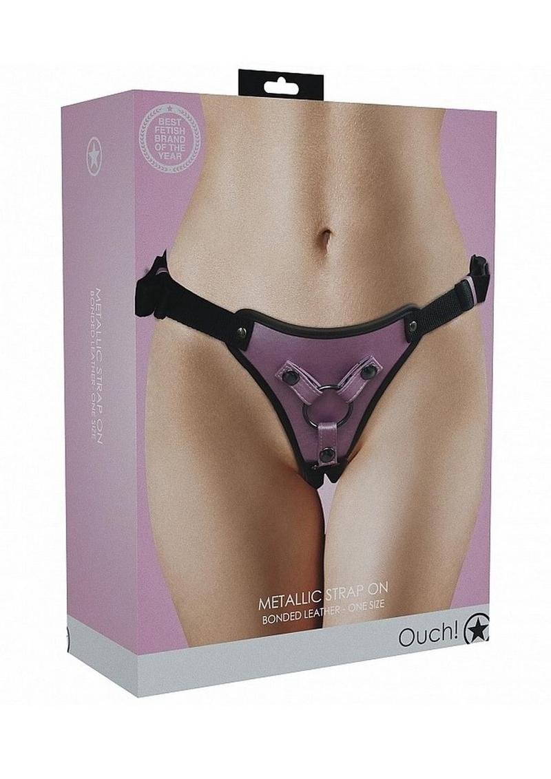 Ouch! Strap-On Harness- Metallic Rose Gold