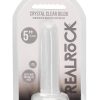 RealRock Crystal Clear Non Realistic Dildo with Suction Cup 5.3in - Clear